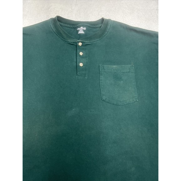 Carhartt Henley Workwear Pocket T-Shirt Mens Size 2XL Green Short Sleeve K84-HTG - Picture 2 of 6